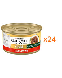 GOURMET Gold Adult Succulent Delights s hovězím 24x85g