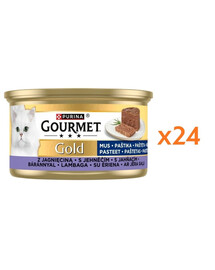 GOURMET Gold Mus s jehněčím 24x85g konzervy pro kočky