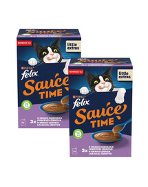 FELIX Sauce Time Chicken and Salmon 12x40g kuřecí a losos, doplňkové mokré krmivo pro kočky