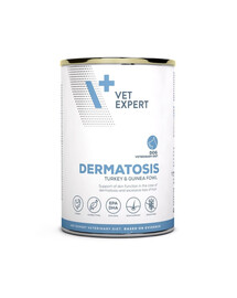 VET EXPERT Veterinary Diet Dog Dermatosis Turkey and Guinea Fowl 400g krůta a perlička  krmivo pro psy s dermatologickým onemocněním
