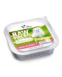 RAW PALEO Pate Pork Mini Puppy 150g vepřová paštika pro štěňata malých plemen