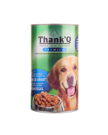 THANK'Q s divočákem 1240 g konzerva pro psy