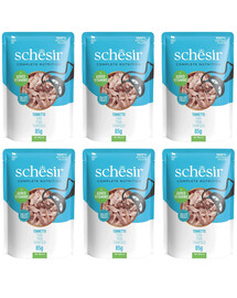 SCHESIR Tuňák v želé pro kočky 6x85 g