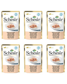 SCHESIR Tuňák s lososem 6x50g