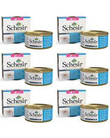 SCHESIR Tuňák s aloe pro štěňata 6x150g