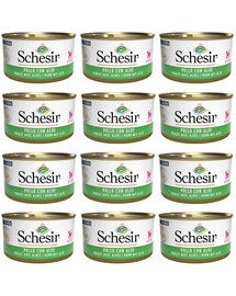 SCHESIR 12x85g pro koťata s kuřecím masem a aloe