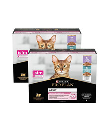 PURINA PRO PLAN Delicate Digestion s krůtím masem a mořskými rybami v omáčce Multipack 20x85g krmivo pro kočky s citlivým zažíváním
