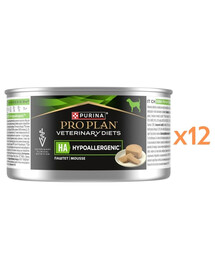 PURINA PRO PLAN Veterinary Diets Canine HA Hypoallergenic 12x195g pro potravinové intolerance, krmivo pro dospělé psy a štěňata