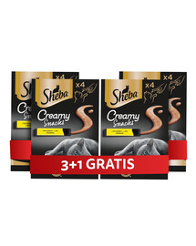 SHEBA Creamy Snacks krémový pamlsek pro kočky s kuřecím masem 4 x 4x12g