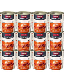 ANIMONDA GranCarno zestaw z wołowiną i kurczakiem 12 x 800 g