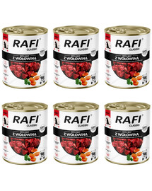 RAFI Classic s hovězím masem 6x800 g konzervy pro psy