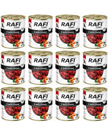 RAFI Classic s hovězím masem 12x800 g konzervy pro psy