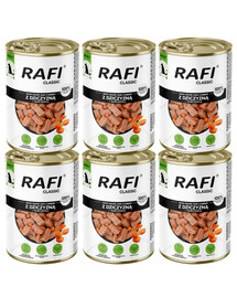 RAFI Classic zvěřina a mrkev v omáčce 6x1240 g konzervy pro psy všech plemen