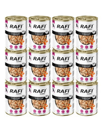 RAFI Classic Krůta a mrkev v omáčce 12x1240 g konzervy pro psy všech plemen