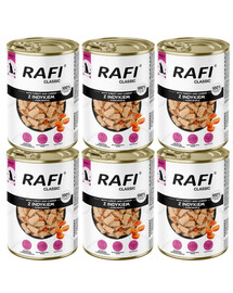 RAFI Classic krůta a mrkev v omáčce 6x1240 g konzervy pro psy všech plemen