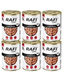 RAFI Classic Hovězí v omáčce 6x1240 g konzervy pro psy všech plemen