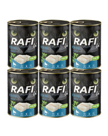 RAFI Cat Adult s treskou 6x400 g mokré krmivo pro kočky