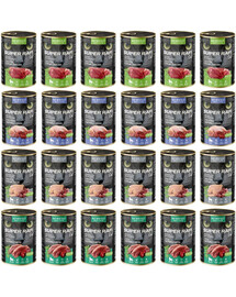 SUPER RAFI Cat Mix 4 příchutě 24x400g konzervy pro kočky