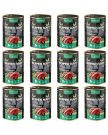 SUPER RAFI Cat s husím masem a krůtími játry 12x400g konzervy pro kastrované kočky