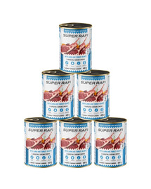 SUPER RAFI s jehněčím masem a krůtími srdci 6x400 g krmivo pro psy