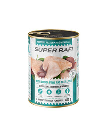 SUPER RAFI s perličkou a hovězími játry 400 g krmivo pro psy