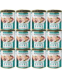 RAFI Super z perliczką i wątróbką wołową 12x800g pasztet dla psów 