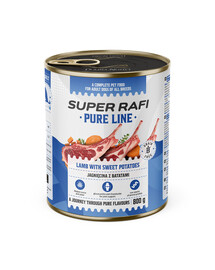 SUPER RAFI Pure Line jehněčí s batáty 800g konzerva pro psy
