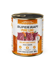 SUPER RAFI Pure Line kachna s batáty 800g konzerva pro psy