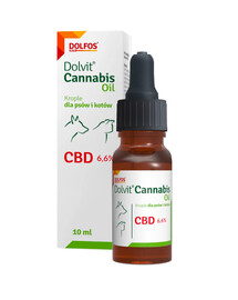 DOLFOS Cannabis Oil 10ml olej z CBD pro psy a kočky