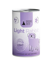 PAKA ZWIERZAKA PEPE Vet Light Rabbit 400 g konzerva pro psy podporující redukci nadváhy