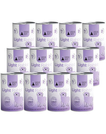 PAKA ZWIERZAKA PEPE Vet Light Rabbit 12x400 g konzervy pro psy podporující redukci nadváhy