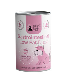 PAKA ZWIERZAKA PEPE Vet Gastrointestinal Low Fat Duck 400 g konzerva pro psy podporující trávicí systém