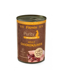FITMIN Purity Adult Chicken with Liver 400 g kuřecí s játry konzerva pro psy