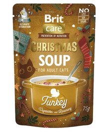 BRIT Care Cat Christmas Soup Turkey 3x75g krůtí a zeleninová polévka pro kočky