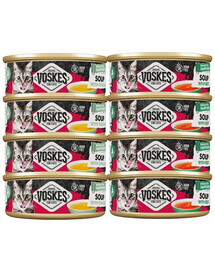 VOSKES Soup Mix masových příchutí 8x50 g polévka s hovězím a kuřecím masem pro kočky