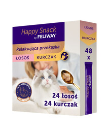 FELIWAY Happy Snack Mix Chicken and Salmon 48x15 g relaxační pamlsek pro všechny kočky