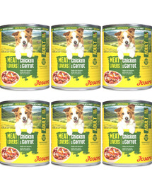 JOSERA Meat Lovers Menu Chicken and Carrot 6x800 g kuřecí a mrkev konzervy pro psy