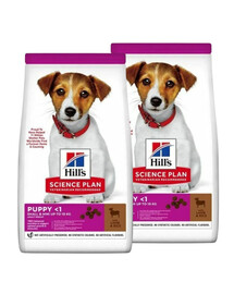 HILL'S Science Plan Puppy Small Mini Lamb and Rice 2x6 kg s jehněčím masem a rýží granule pro štěňata malých plemen