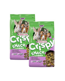 VERSELE-LAGA Crispy Snack with Fibres 2x550g pamlsky bohaté na vlákninu pro králíky a hlodavce