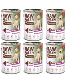 RAW PALEO Monoprotein Lamb Puppy 6x400g jehněčí krmivo pro štěňata