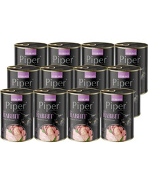 PIPER Animals Sterilised Rabbit 12x400 g s králičím masem, mokré krmivo pro sterilizované kočky