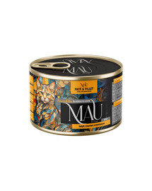 MAU Krůtí paštika a filet s arašídovým máslem 185 g mokré krmivo pro kočky