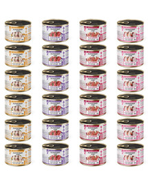 SUPER RAFI Mini Mix 4 Chutě 24x185g konzervy pro psy malých plemen