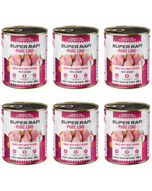 SUPER RAFI Pure Line krůta s batáty 6x800g konzervy pro psy