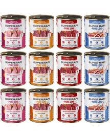 SUPER RAFI Pure Line Mix Smaků 12x800g mokré krmivo pro psy