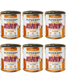 SUPER RAFI Pure Line kachna s batáty 6x800g konzervy pro psy