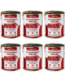 SUPER RAFI Pure Line hovězí s batáty 6x800g konzervy pro psy