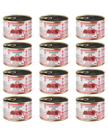SUPER RAFI Mini Pure Line s hovězím masem a batáty 12x185g konzervy pro psy malých plemen