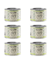 GUSSTO Cat Fresh Chicken Prawns mokré krmivo pro kočky kuře s krevetami 6x200 g