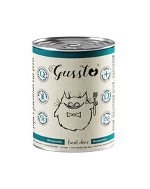 GUSSTO Fresh Deer 400g čerstvé jelení, monoproteinové mokré krmivo pro kočky